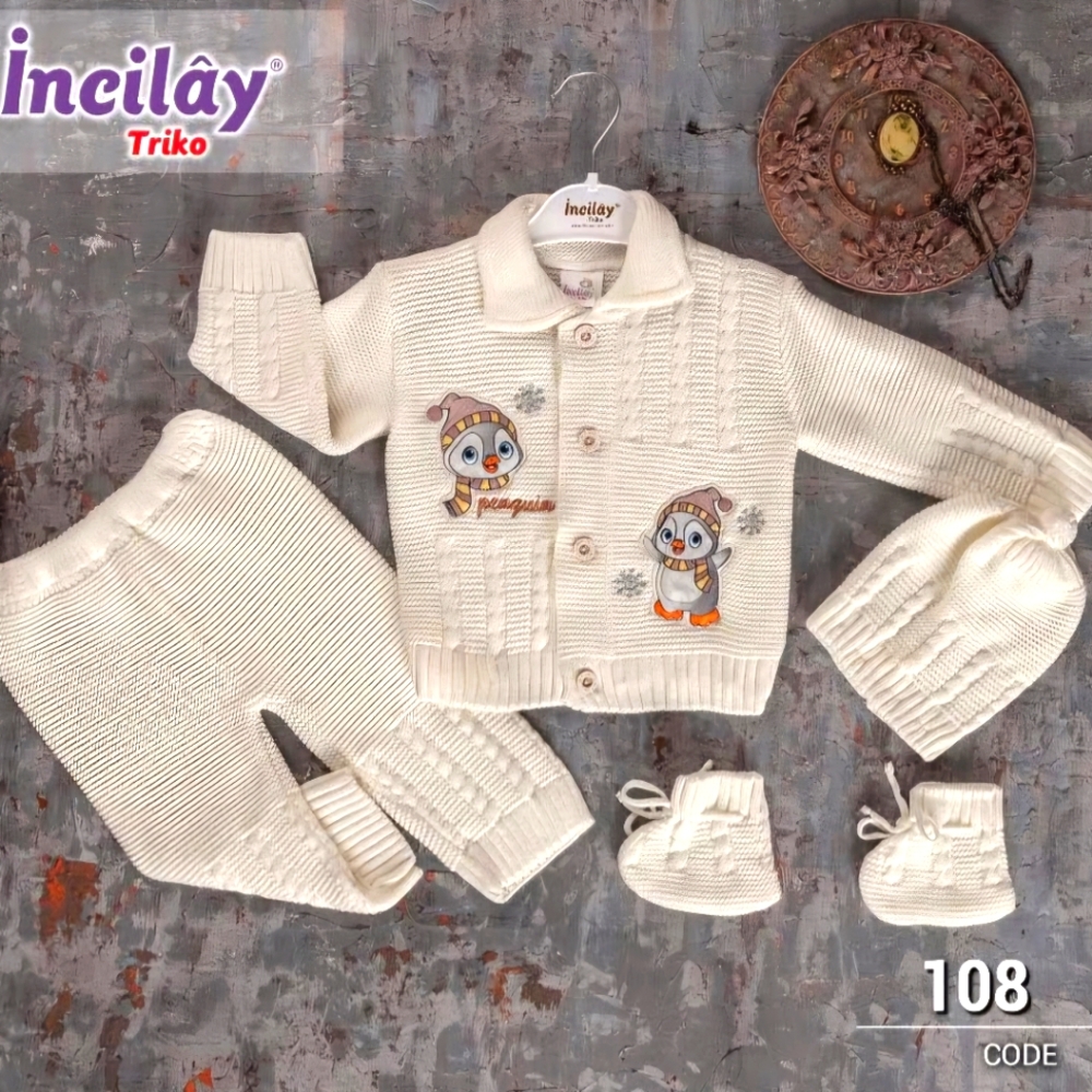 NWT 4 piece penguin sweater set